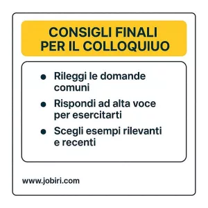 consigli finali colloquio