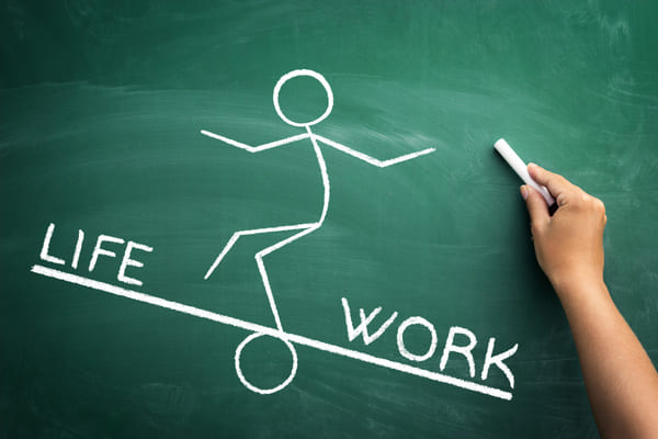 work_life_balance disegno work life balance su lavagna