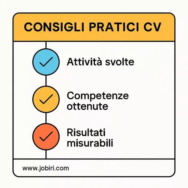 consigli pratici cv