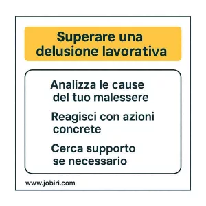 superare delusione lavorativa
