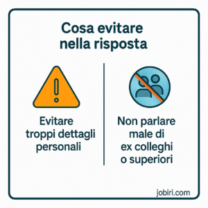 errori risposta colloquio