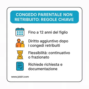 congedo parentale non retribuito regole chiave 