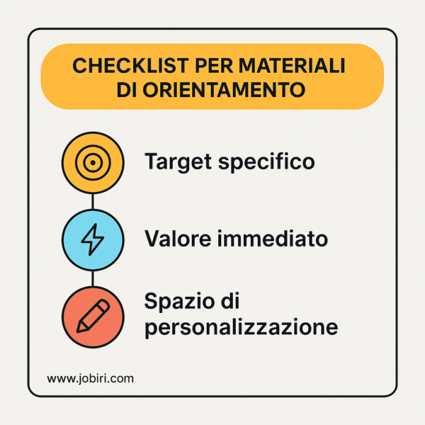 checklist progettista materiali orientamento
