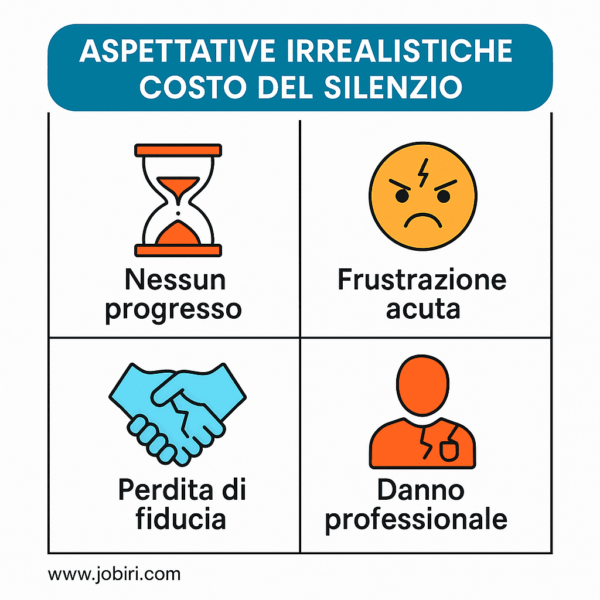 rischi silenzio aspettative irrealistiche 